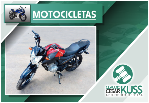 <center><big><b>LEILÃO de MOTOCICLETAS</b></center> <center></big>Recuperados de Financiamento<br>Bradesco <center>